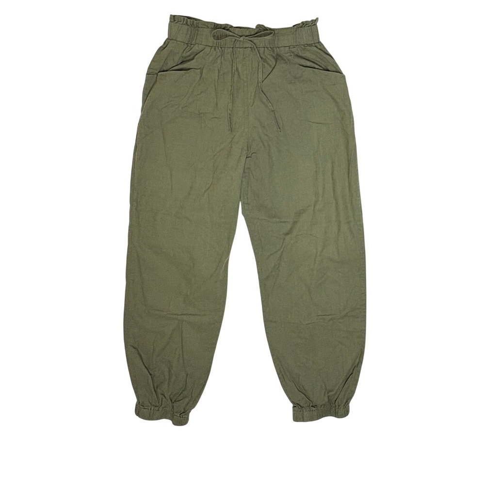 Shein Olive Green Jogger Balloon Ankle Pants LARGE Casual Preppy